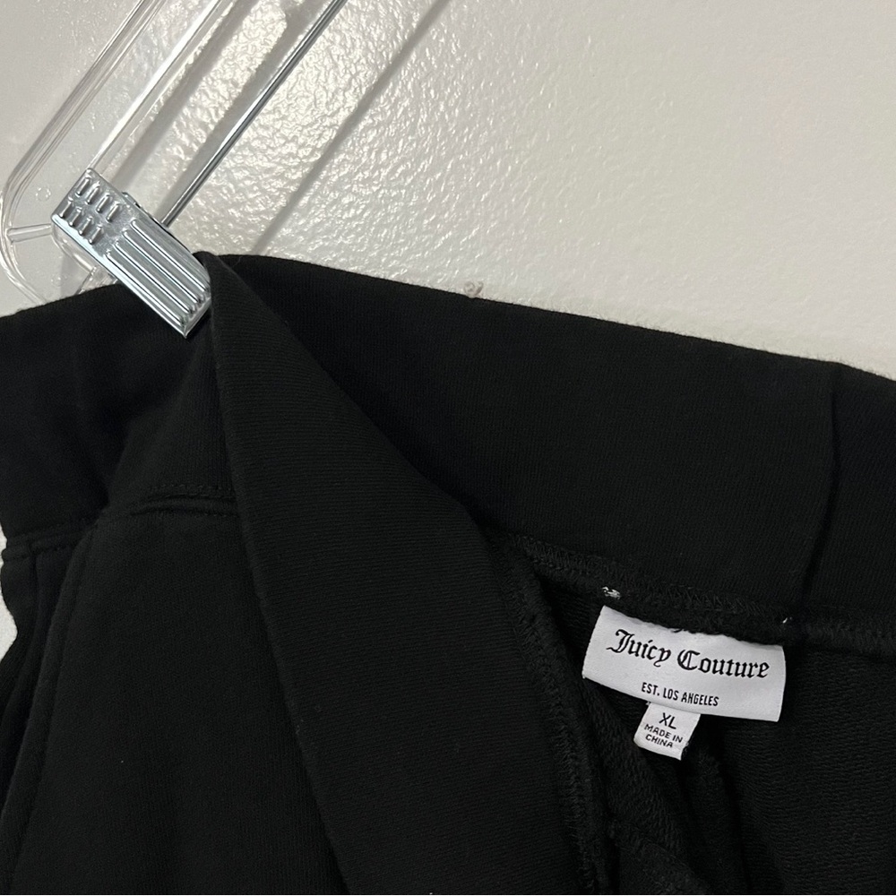 Juicy Couture Black High Waist French Terry Sweat Shorts Size XL - Picture 8 of 9